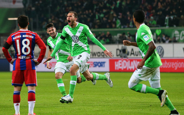  沃尔夫斯堡客场逼平莱比锡红牛  